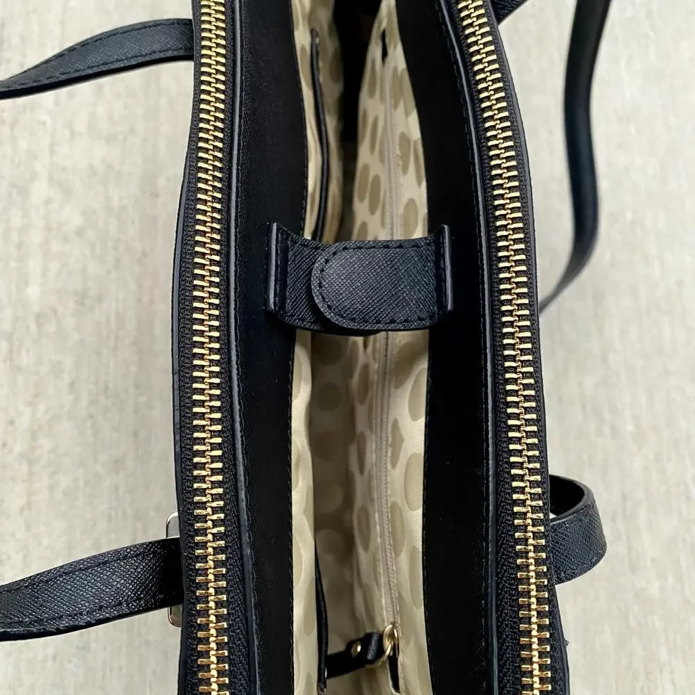 Kate Spade New York Cedar Street Leather Elissa Shoulder Tote Bag Black Small - Picture 12 of 16